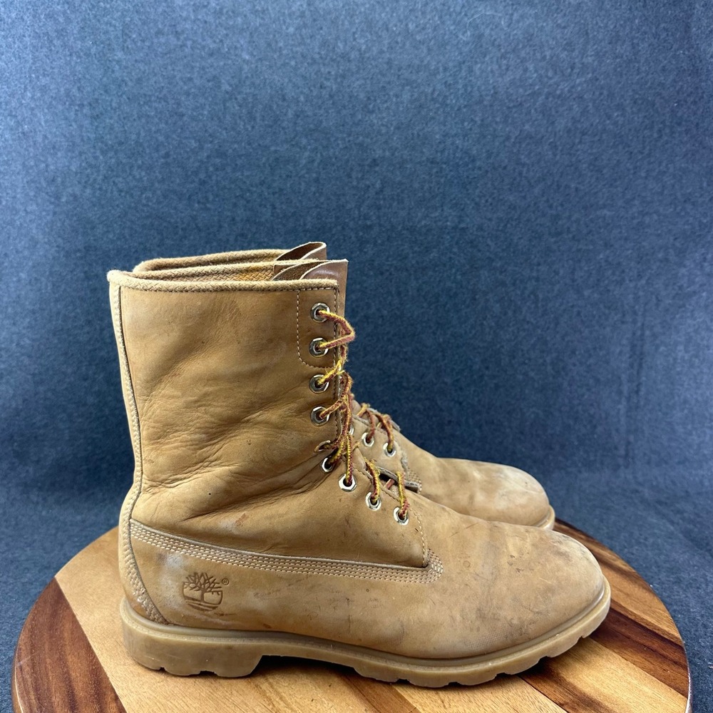 Timberland 8" Classic Men's Size 12 Wheat Leather Lace up Nubuck Boots 10081
